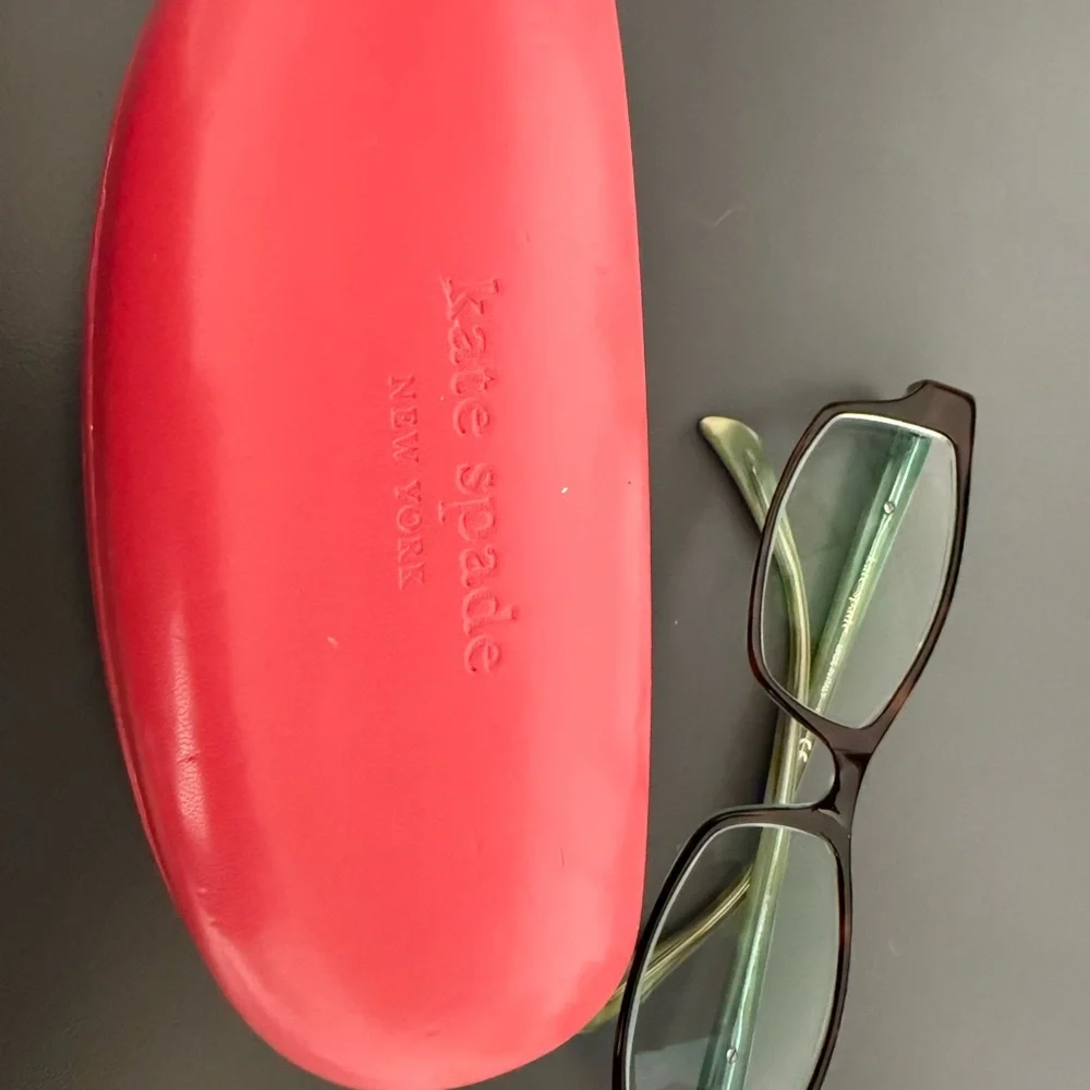 Kate Spade Elizabeth 0JEY brown tortoise teal Italian made eyeglasses frames EUC - Picture 12 of 12